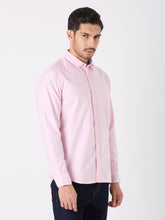 Pink Striped Regular Fit Shirt